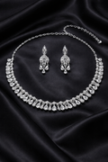 The Silver-Tone Pear-Cut Radiance Set