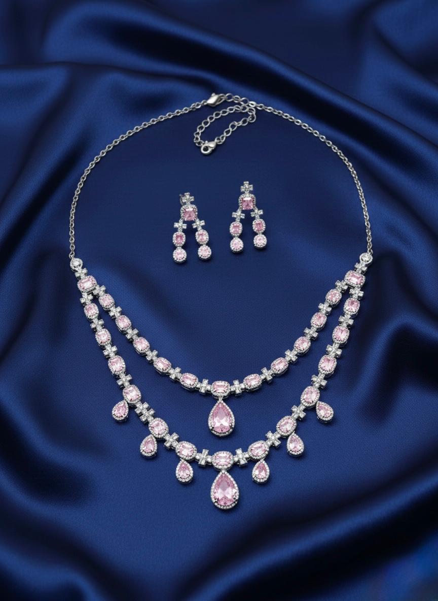 Whispering Petals: A Layered Masterpiece Necklace Set