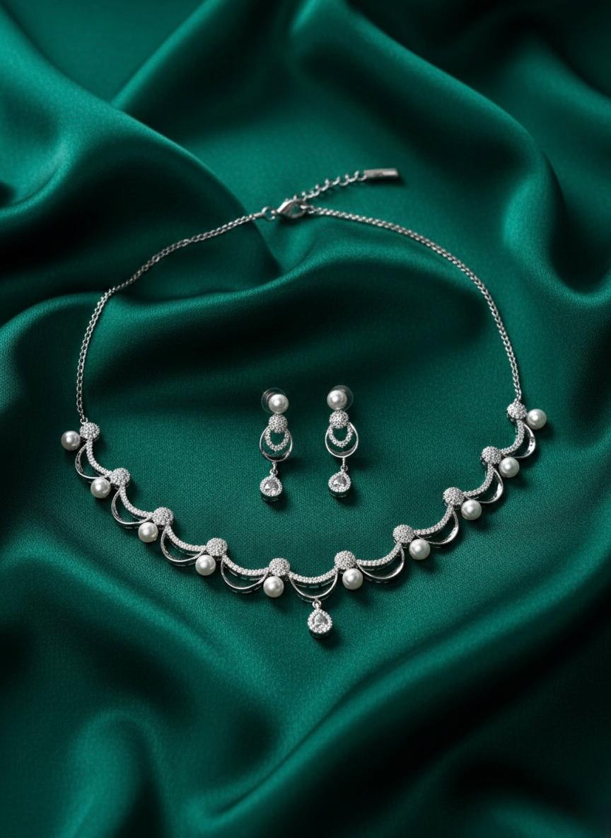 The Serene Pearl Crescent Set