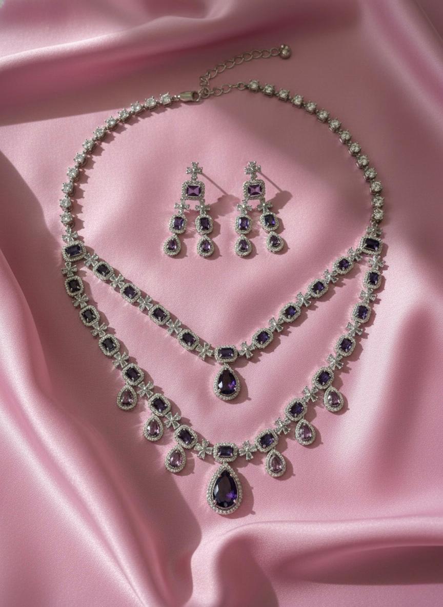 Whispering Petals: A Layered Masterpiece Necklace Set