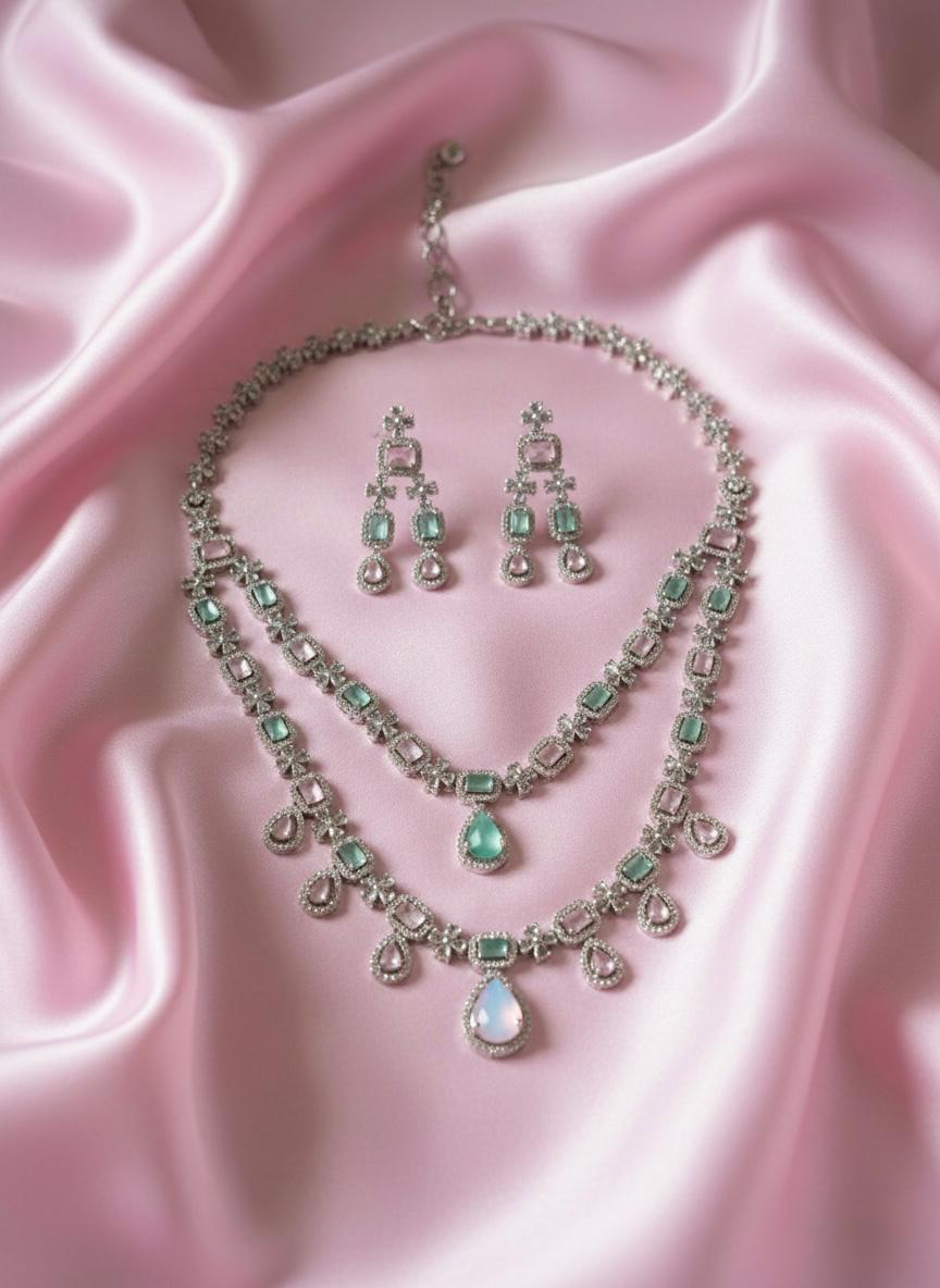 Whispering Petals: A Layered Masterpiece Necklace Set