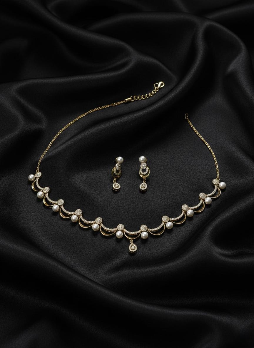 The Serene Pearl Crescent Set